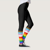 LGBTQ+ プログレスフラッグ ストライプ レギンス (右)
