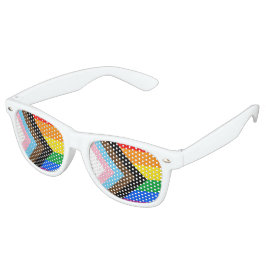 LGBTQ+ プログレスプライドフラグ レトロサングラス