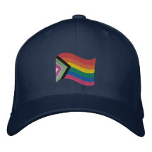 LGBTQ+プログレスプライドフラッグ刺繍野球Ca