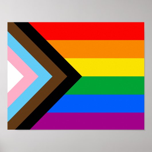 LGBTQ+プログレスプライド国旗 ポスター (正面)