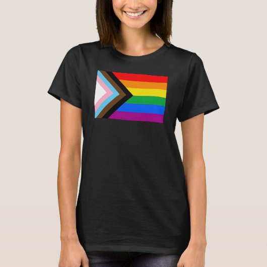 LGBTQ+プログレスプライド国旗 Tシャツ (正面)