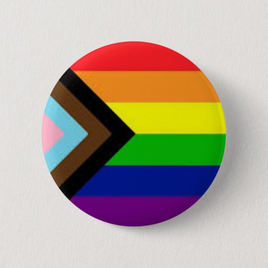 LGBTQ+ プログレス ピンズボタン 缶バッジ (正面)