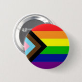 LGBTQ+ プログレス ピンズボタン 缶バッジ (正面&裏面)