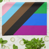 LGBTQ+ プログレス プライド キッチンタオル (折り畳み)