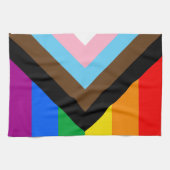 LGBTQ+ プログレス プライド キッチンタオル (横)