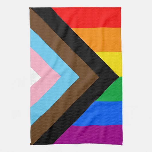 LGBTQ+ プログレス プライド キッチンタオル (縦)