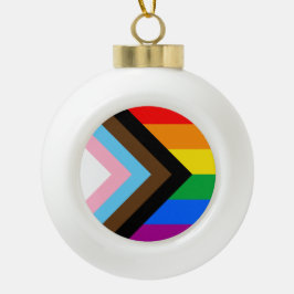 LGBTQ+ プログレス プライド セラミックボールオーナメント