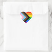 LGBTQ+ プログレス プライド ハートシール (バッグ)