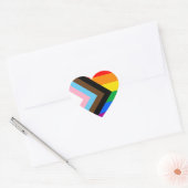 LGBTQ+ プログレス プライド ハートシール (封筒)
