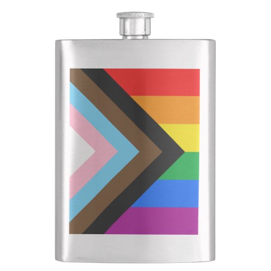 LGBTQ+ プログレス プライド フラスク (正面)