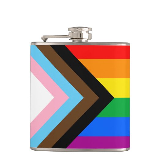 LGBTQ+ プログレス プライド フラスク (正面)