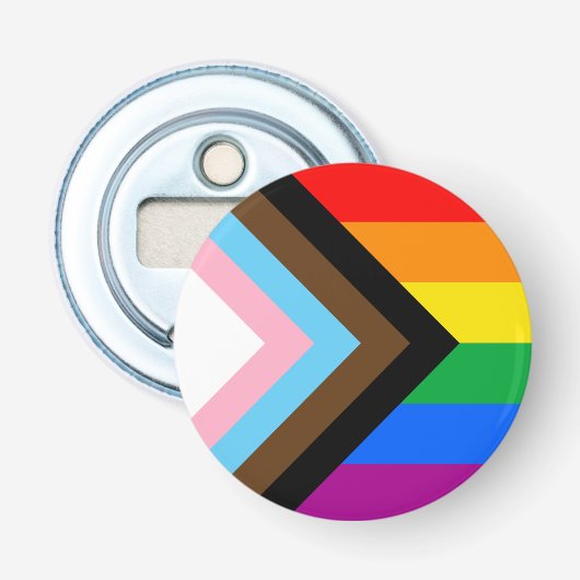 LGBTQ+ プログレス・プライド・フラッグ 栓抜き (正面)