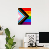 LGBTQ+ プログレス プライド ポスター (ホームオフィス)