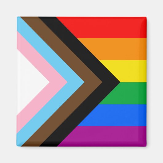 LGBTQ+ プログレス プライド マグネット (正面)