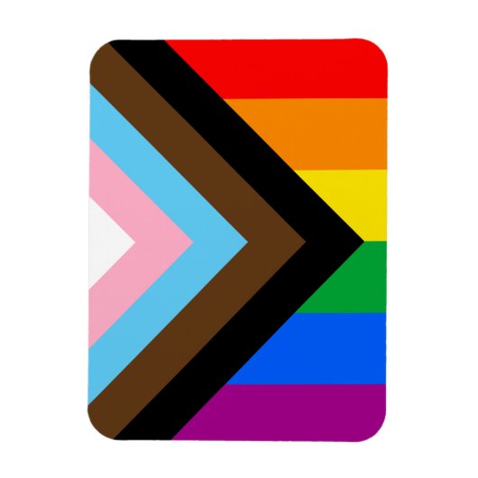 LGBTQ+ プログレス プライド マグネット (縦)