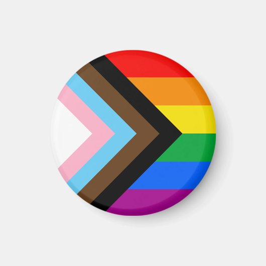 LGBTQ+ プログレス プライド マグネット (正面)