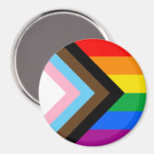 LGBTQ+ プログレス プライド マグネット (正面/裏面)