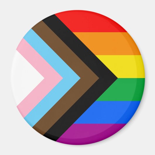 LGBTQ+ プログレス プライド マグネット (正面)