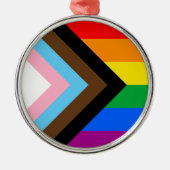 LGBTQ+ プログレス プライド メタルオーナメント (正面)