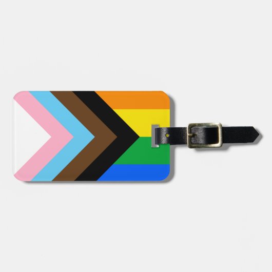 LGBTQ+ プログレス プライド ラゲッジタグ (正面横)