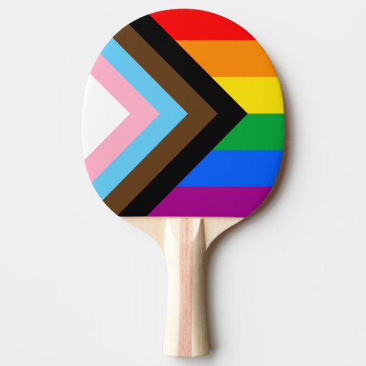 LGBTQ+ プログレス プライド 卓球ラケット (正面)