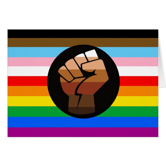 LGBTQ+ プログレスPOCプライド旗 (正面横)