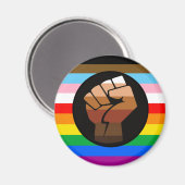LGBTQ+ プログレスPOCプライド旗 マグネット (正面/裏面)