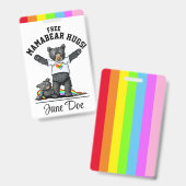LGBTQ+ ママベア ハグ ID バッジ (正面＆裏面)