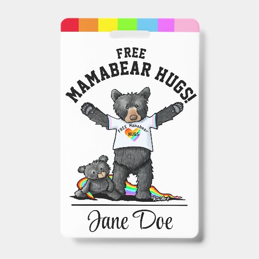 LGBTQ+ママベアHUGS IDバッジ バッジ (表面)