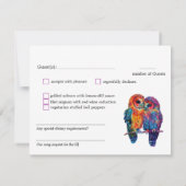 LGBTQ+メニュー付きバジェット永遠の結束 出欠カード (裏面)