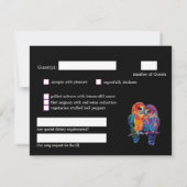 LGBTQ+メニュー付きバジェット永遠の結束 出欠カード (裏面)