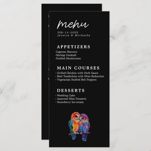 🌈LGBTQ+メニュー+文字予算の永遠の統一 メニュー (正面/裏面)