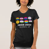 LGBTQ+ユニティプライド(ダークカラー用)カスタム Tシャツ (正面)