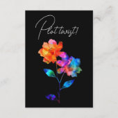 LGBTQ ユーモアあふれる 結婚式の日程変更 Petals & Pride エンクロージャーカード (正面)