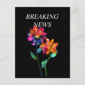 LGBTQ ユーモラスな結婚式の日程変更 Petals & Pride  エンクロージャーカード (正面)