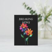 LGBTQ ユーモラスな結婚式の日程変更 Petals & Pride  エンクロージャーカード (スタンド正面)