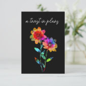 LGBTQ ユーモラスな 結婚式日程変更 Petals & Pride エンクロージャーカード (スタンド正面)
