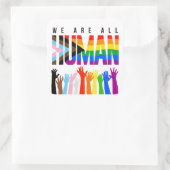 LGBTQ+ライツ我々はすべて人間である スクエアシール (バッグ)