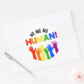 LGBTQ+ライツ我々はすべて人間である ラウンドシール (封筒)