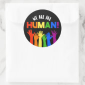 LGBTQ+ライツ我々はすべて人間である ラウンドシール (バッグ)