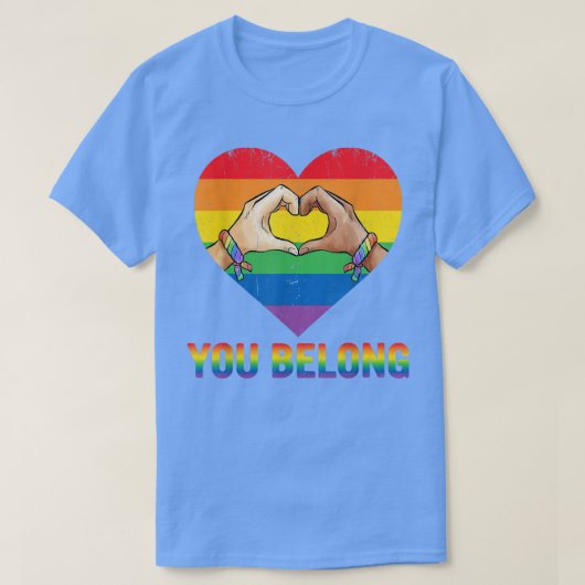 LGBTQ+レインボーゲイプライドLGBT Tシャツ (デザイン正面)
