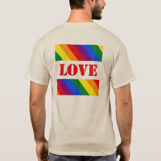 LGBTQ+レインボーストライプフラグプライド月 –  Tシャツ