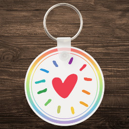 LGBTQ+レインボーハート キーホルダー