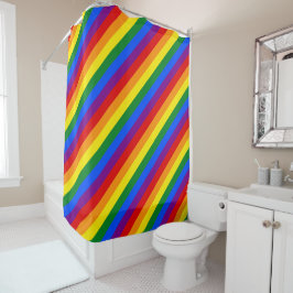 LGBTQ+ レインボーフラグ ストライプ Pride Month 用 -  シャワーカーテン