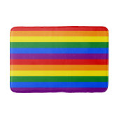 LGBTQ+ レインボーフラグ ストライプ Pride Month 用 -  バスマット (正面)