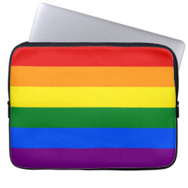 LGBTQ+ レインボーフラッグ ストライプ Pride Month 用 -  ラップトップスリーブ