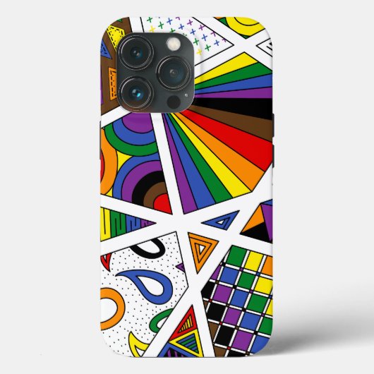 LGBTQ+レインボープライドゼンドール抽象芸術 モダン Case-Mate iPhoneケース (裏面)