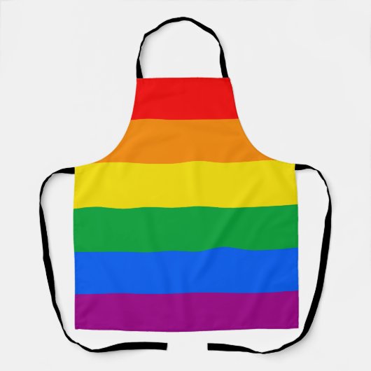 LGBTQ+ レインボープライドフラグ エプロン (正面)