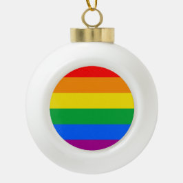 LGBTQ+ レインボープライドフラグ セラミックボールオーナメント