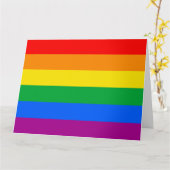 LGBTQ+ レインボープライドフラッグ カード (黄色い花)